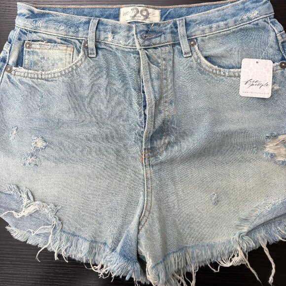 Free People Pants - Free People Distressed Cut-Off Jean Shorts Size 29- NWT